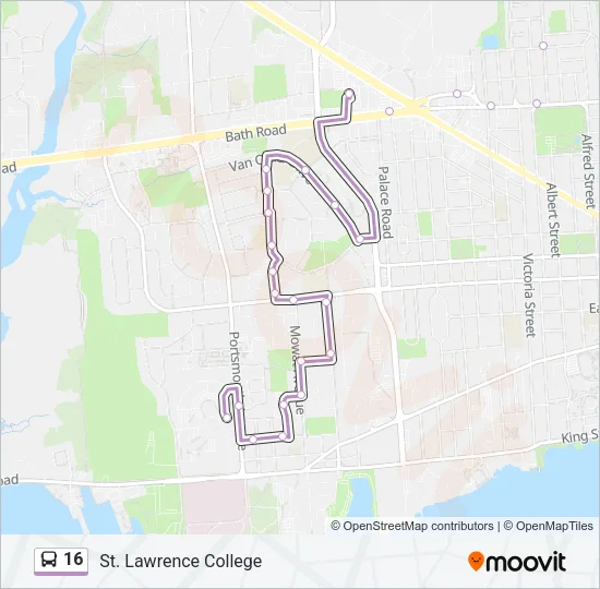 16 Bus Line Map