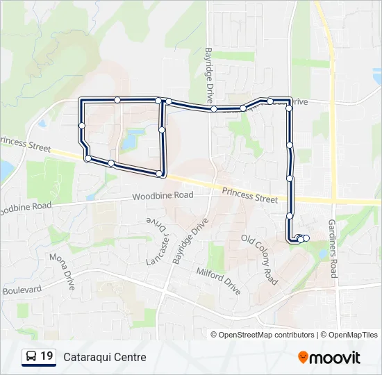 19 Bus Line Map