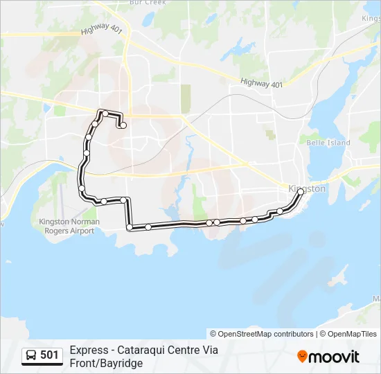 501 Bus Line Map