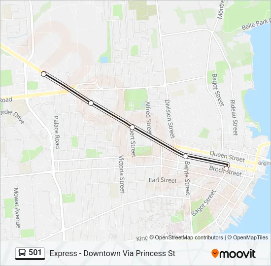 501 Bus Line Map