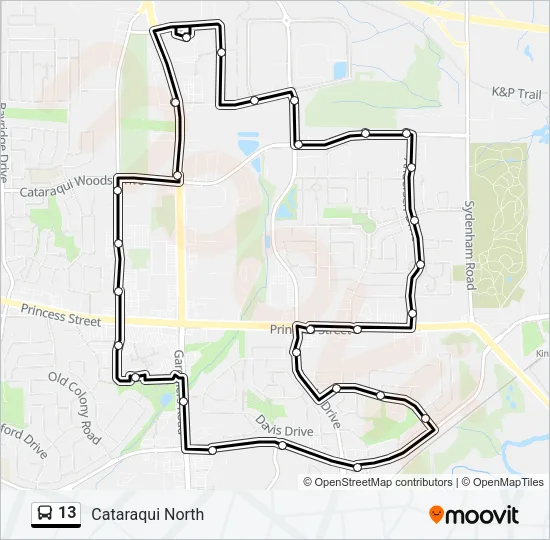 13 Bus Line Map