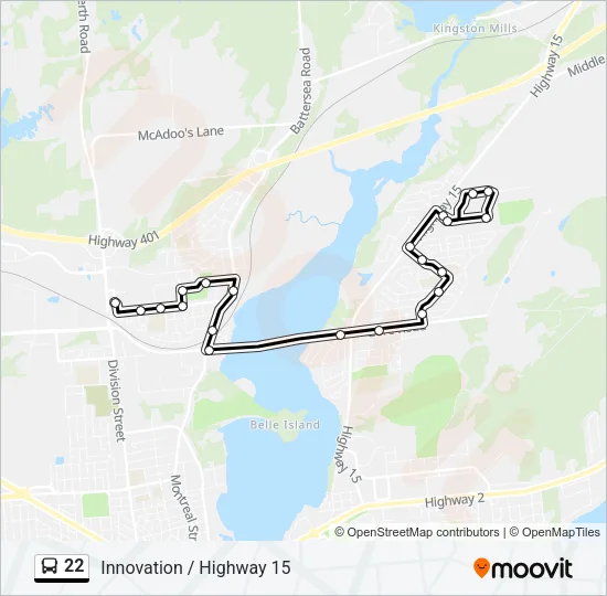 22 Bus Line Map