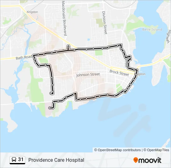 31 Bus Line Map