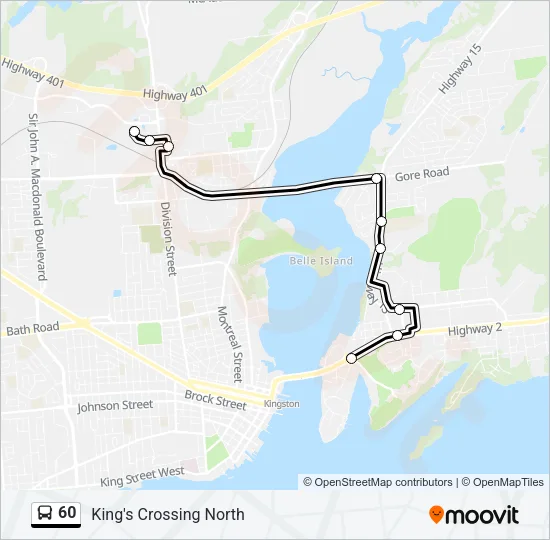 60 Bus Line Map