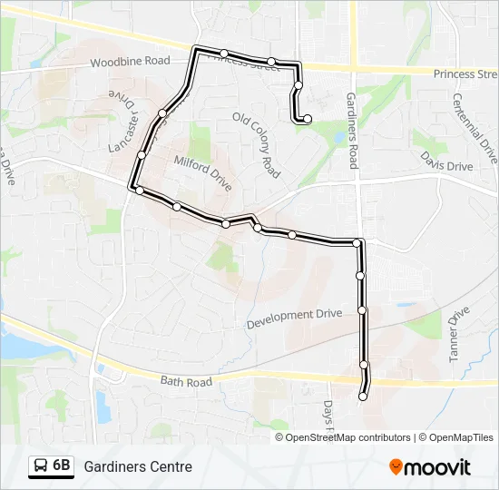 6B Bus Line Map
