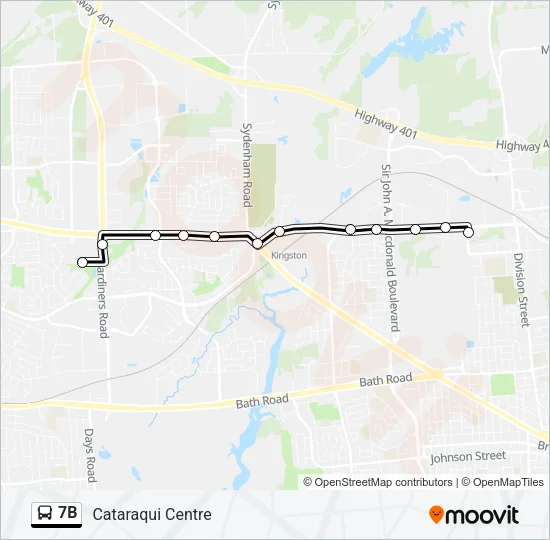 7B Bus Line Map