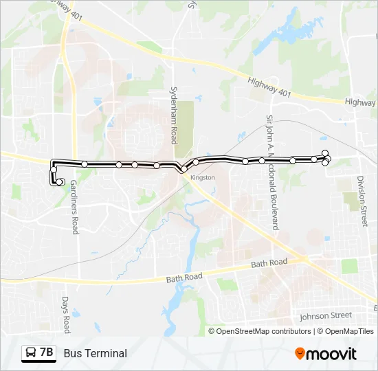 7B Bus Line Map