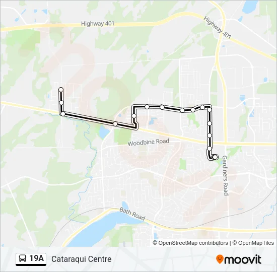 19A Bus Line Map