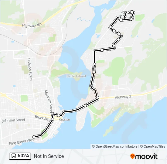 602A Bus Line Map