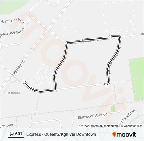 601 Bus Line Map