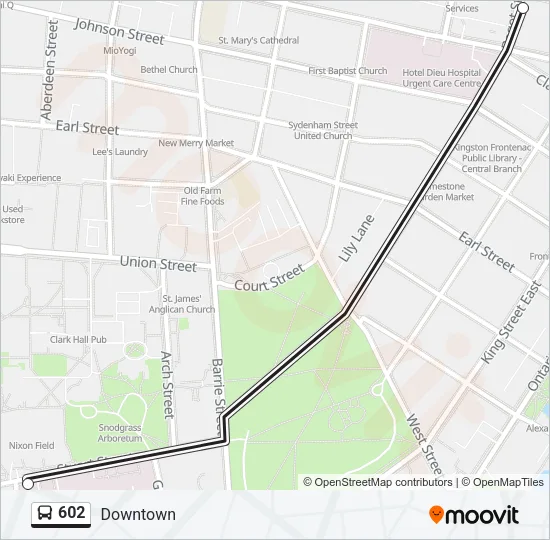 602 Bus Line Map