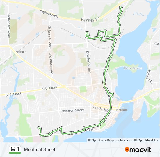 1 bus Line Map