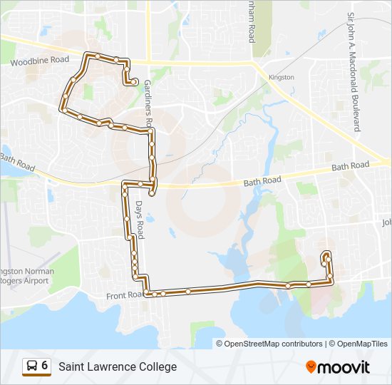 6 bus Line Map