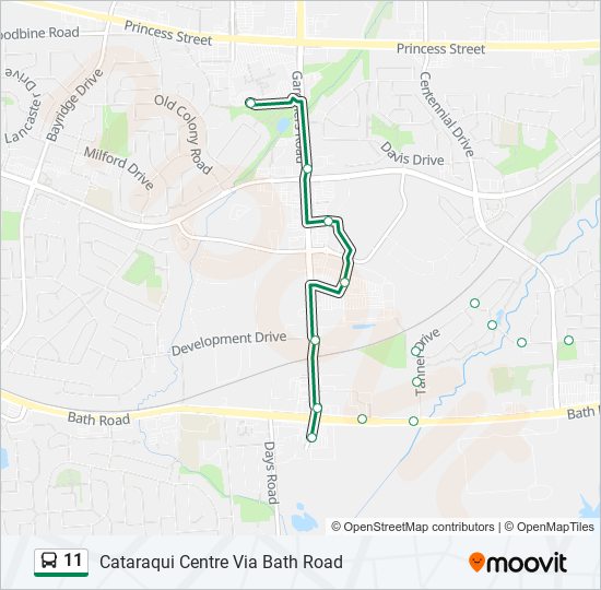 11 Bus Line Map