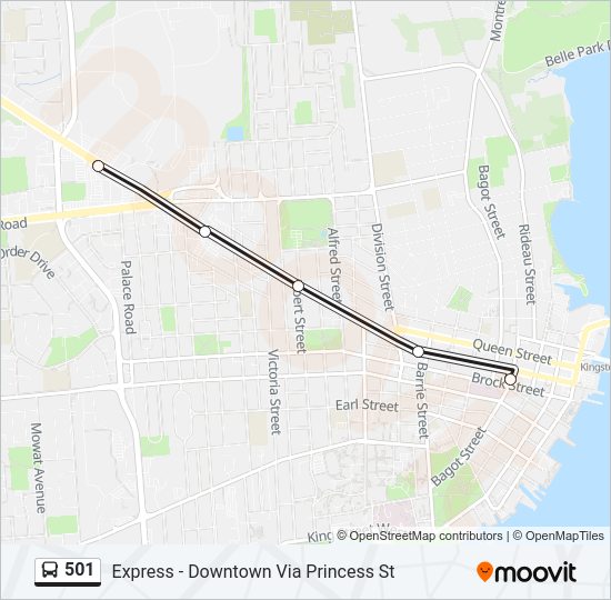 501 bus Line Map