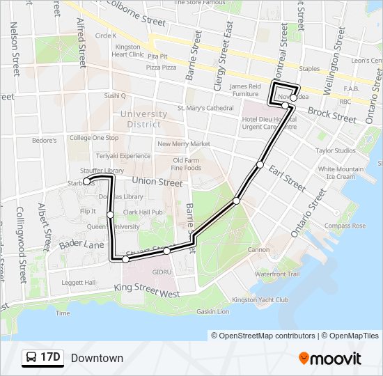 17D bus Line Map