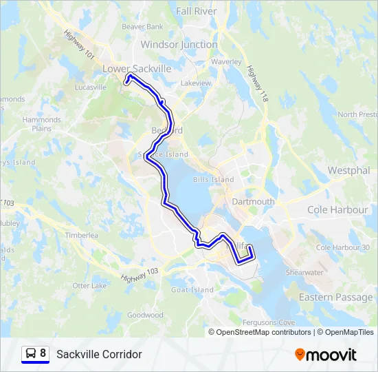 8 Bus Line Map