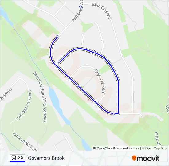 25 Bus Line Map