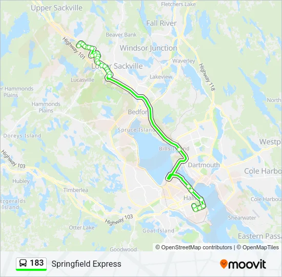 183 Bus Line Map