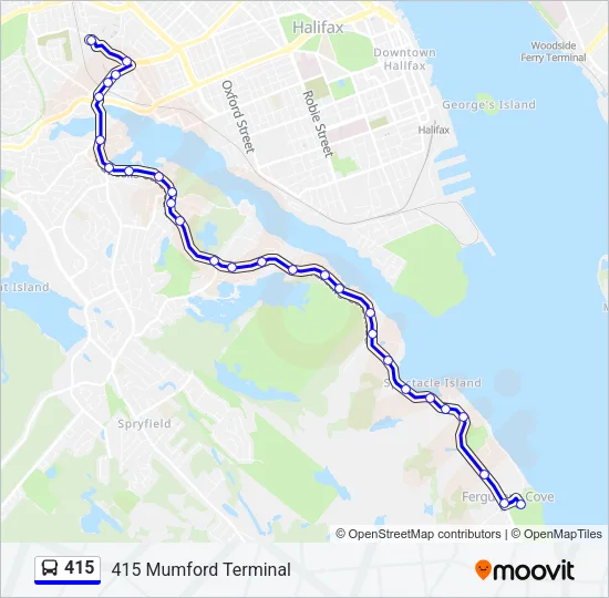 415 Bus Line Map
