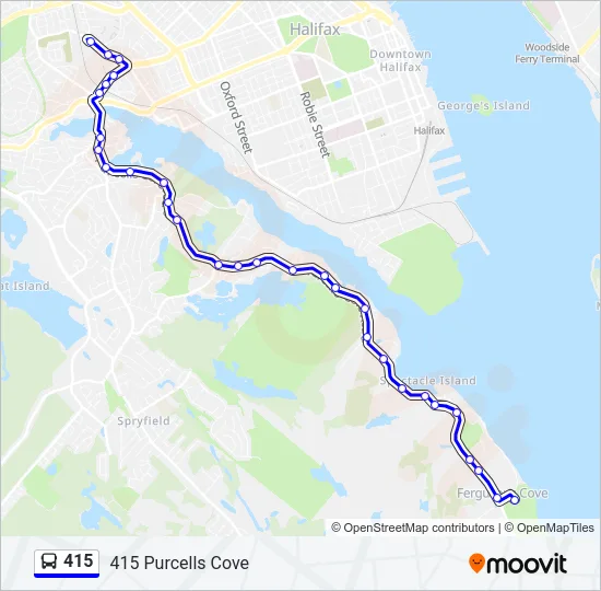 415 Bus Line Map