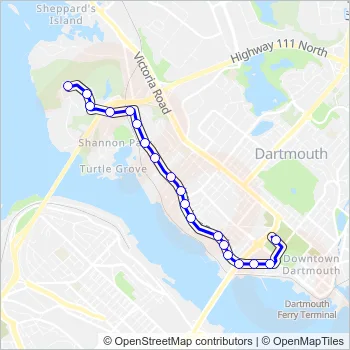 51A Bus Line Map