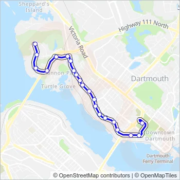 51A Bus Line Map