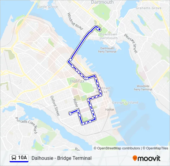 10A Bus Line Map