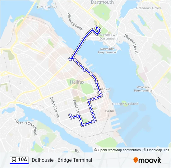 10A Bus Line Map