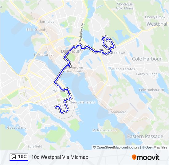 10C Bus Line Map