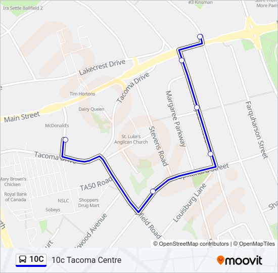 10C Bus Line Map