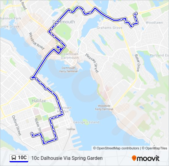 10C Bus Line Map