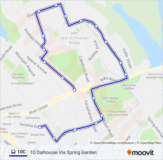 10C Bus Line Map