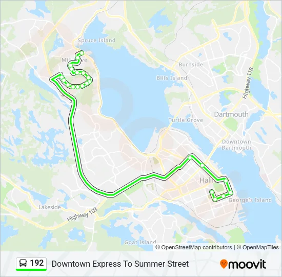 192 Bus Line Map