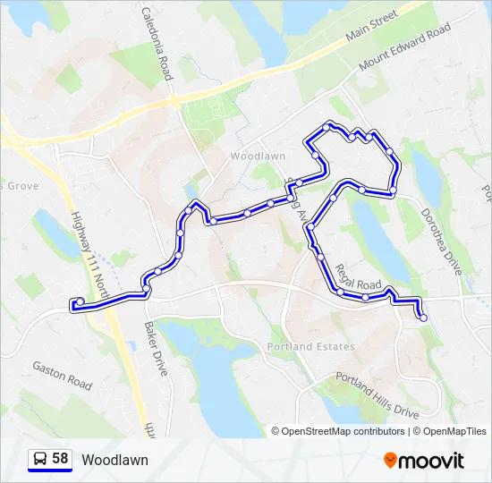 58 Bus Line Map