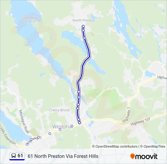 61 Bus Line Map