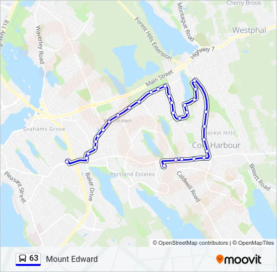 63 Bus Line Map