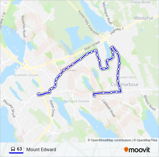 63 Bus Line Map
