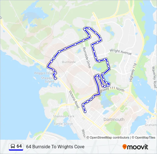 64 Bus Line Map