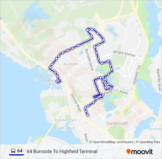 64 Bus Line Map