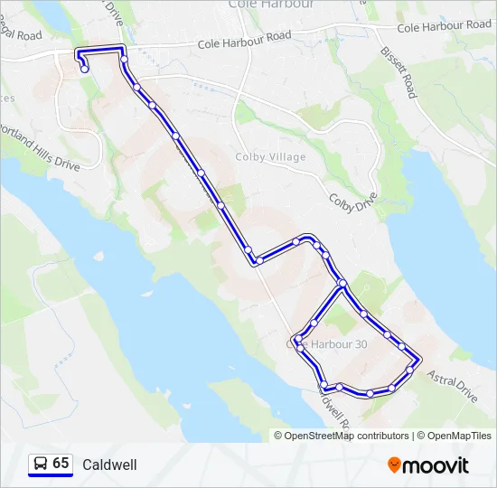 65 Bus Line Map