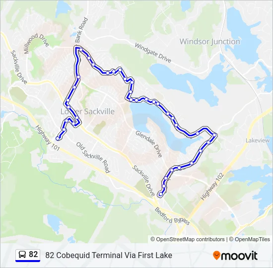 82 Bus Line Map