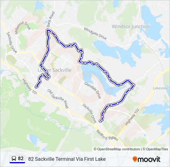 82 Bus Line Map