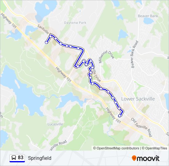 83 Bus Line Map
