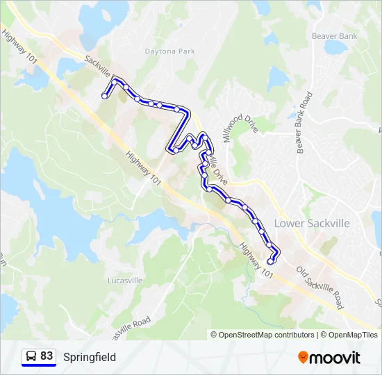 83 Bus Line Map