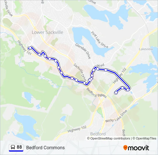 88 Bus Line Map