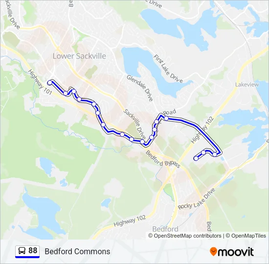 88 Bus Line Map