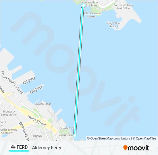 FERD Ferry Line Map