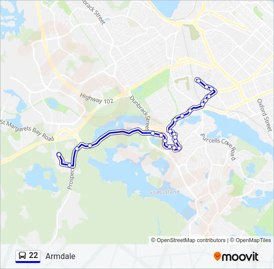 22 Bus Line Map