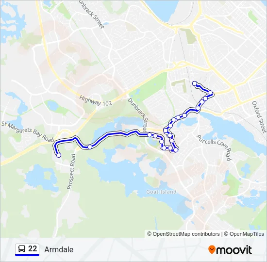 22 Bus Line Map